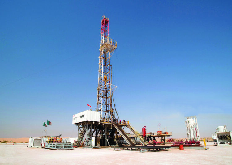 Oil platform in Hassi Messaoud, eastern Algeria. (Photo by Jack Burlot/Corbis via Getty Images)